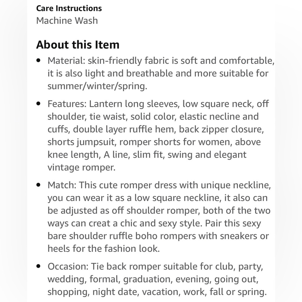 Black Puff-Sleeve Tiered Romper - Picture 10 of 11